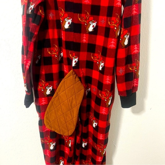 Buc-ee’s Unisex Size L/XL Onesie Beaver Hoodie/Tail Zip Up Pajama Lounge Pockets - Picture 8 of 11